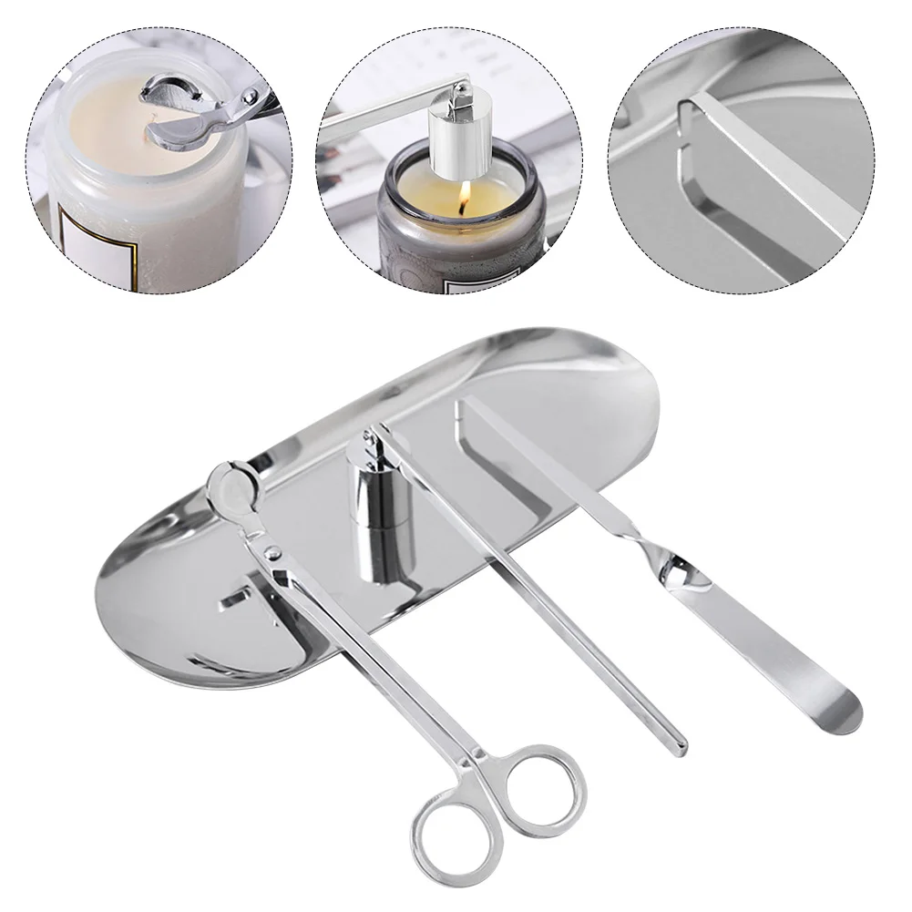 

Candle Accessory Set Stainless Steel Portable Extinguisher Snuffer Tool Oil Lamp Aromatherapy Party Wedding Wick Trimmer Banquet