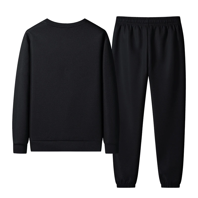 Korean Fashion Men'S Pullover Set 2022 Autumn And Winter High Quality Thickened New Sport Casual Crew Neck Two Piece Suit