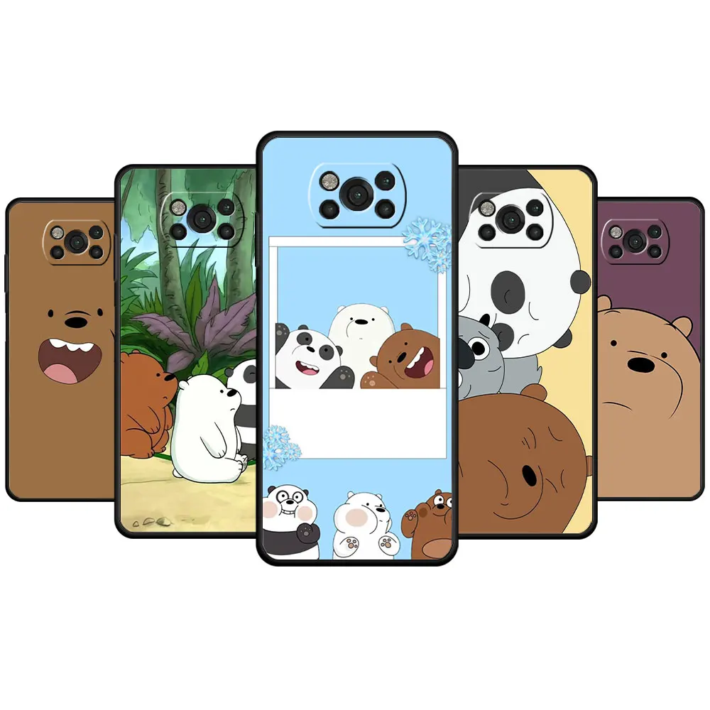 

Lovely We Bare Bears Smartphone Case For Xiaomi Poco X3 NFC X4 M3 C40 Pro For MI 9 8 12 11 9T 10T CC9 Lite Note 10 Capa