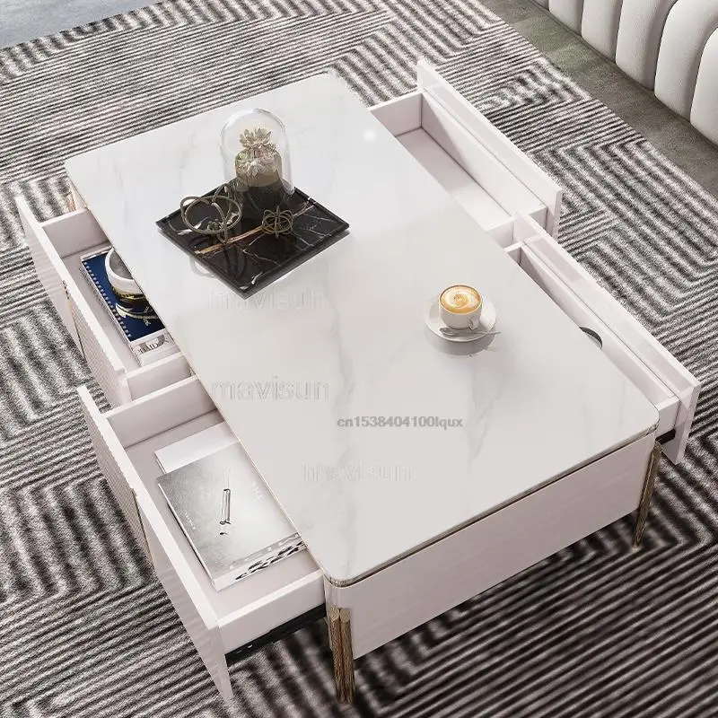Высококачественный роскошный ТВ-шкаф кофейные столики набор Золотая подставка