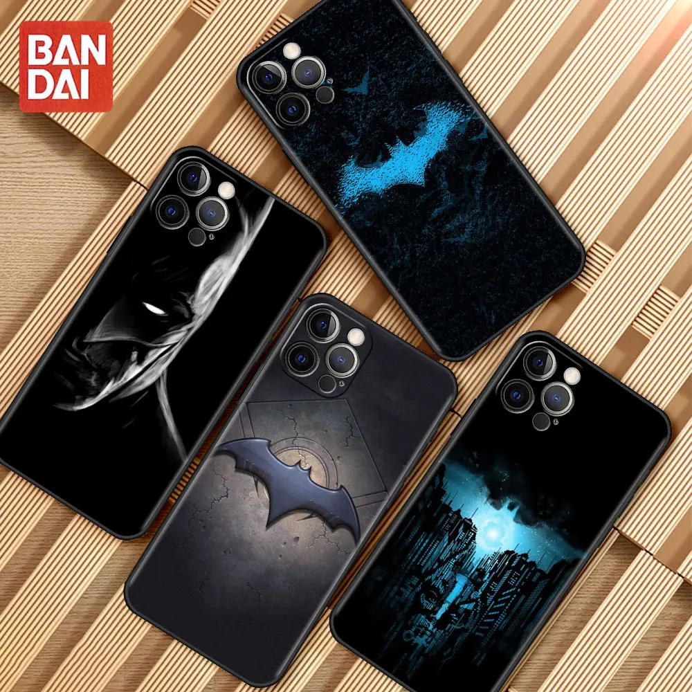 

Batman Logo Case For iPhone 13 12 Mini 11 Pro 7 8 XR X XS Max 6 6S Plus 5 5S SE Soft Capa Fitted Phone Cover Silicone Hero Funda