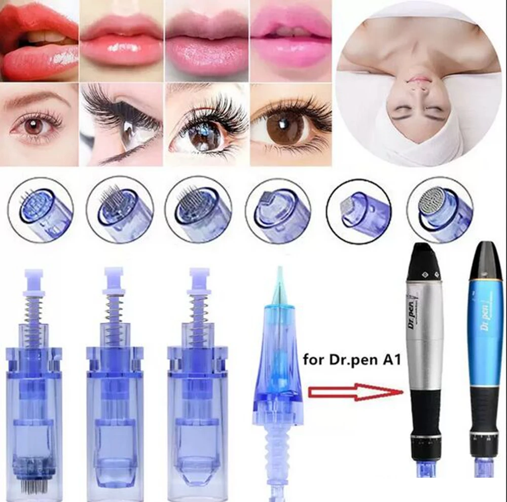 

10/50/100pcs Electric Derma Pen Needle 9/ 12/ 24/ 36/ 42/ Nano Pin Tattoo Micro Needles Cartridges Bayonet For Dr.pen A1