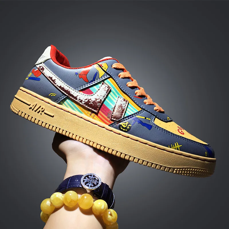 Spring Autumn men's Air Force One running shoes sneakers tide low-top student sports moral training shoes men's Tennies shoes