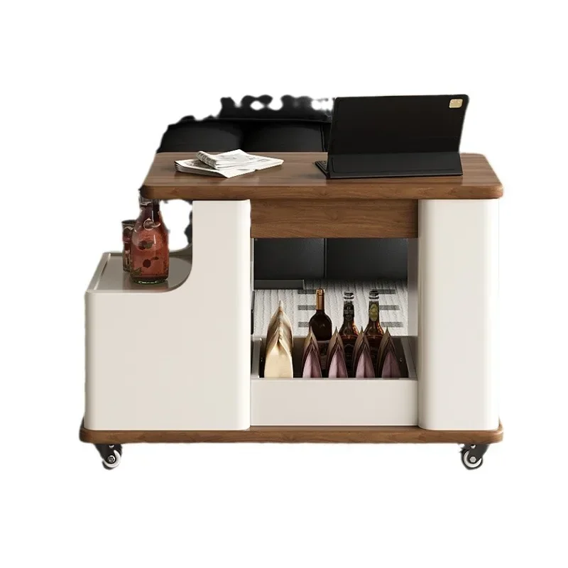 Передвижной чайный столик в минималистском стиле можно поднять диван приставной