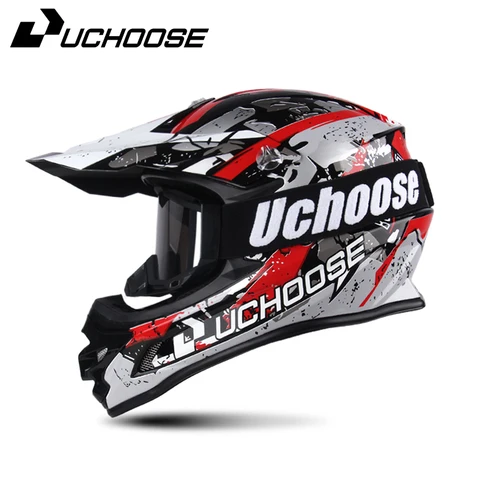 Шлем мотоциклетный унисекс, Классический гоночный шлем для мотокросса, ралли, эндуро