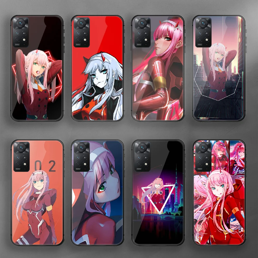 

Zero Two 002 Darling Franxx Tempered Glass Phone Case Cover For Xiaomi Redmi Note 7 8 9 10 11 12 S Pro Plus 5G 9C 10C