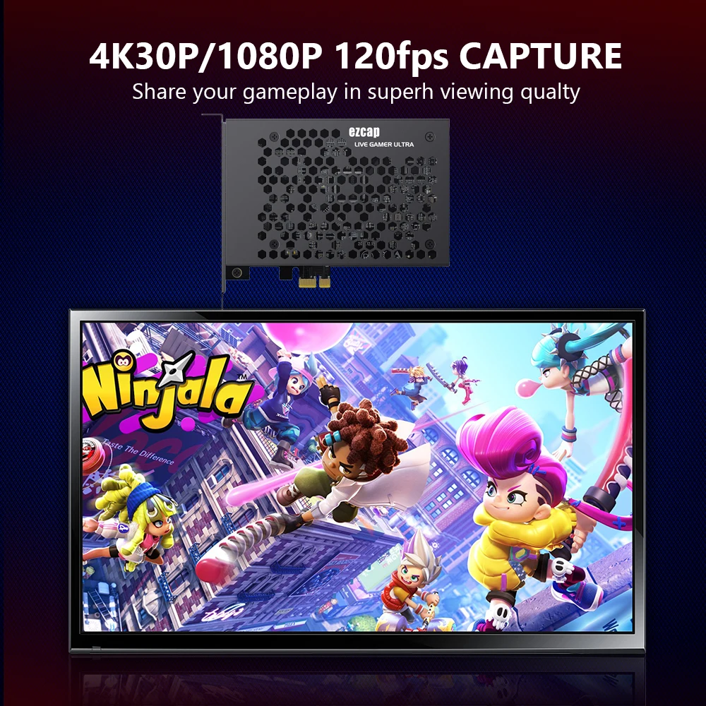 Ezcap 334 4K 60fps HDR 1080p 240fps ПК в прямом эфире потоковая коробка HDMI Loop 30 pcle Карта
