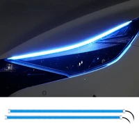 car daytime running light led light strip flowing flexible led drl dual color surface tube turn signal lamp waterproof headlight
