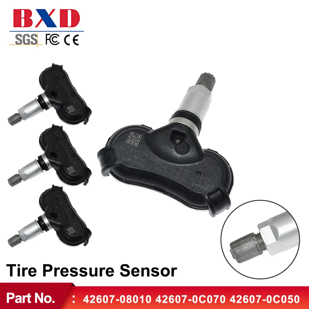 

4PCS Tire Pressure Monitor Sensor TPMS 42607-08010 42607-0C070 42607-0C050 For Toyota Tundra Sienna Sequoia Dropshipping