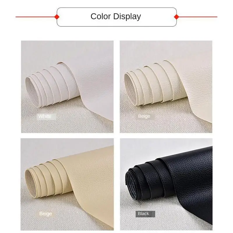 Самоклеящаяся полиуретановая нашивка с текстурой личи искусственная