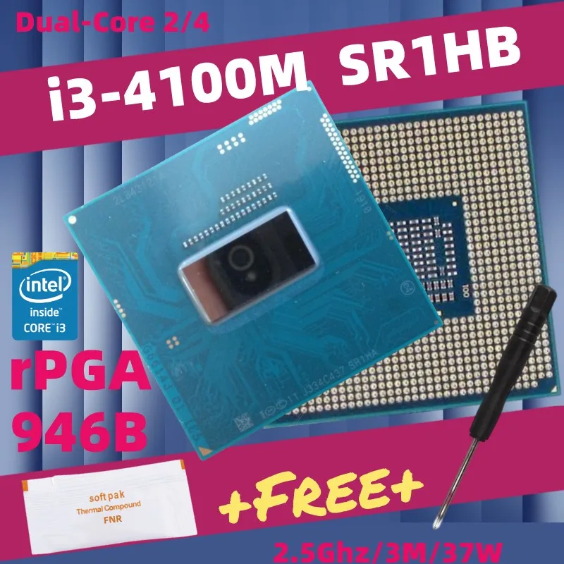 

Core i3 4100M SR1HB Dual-Core Laptop CPU Socket G3 PGA946B HM86 HM87 QM87 Processor