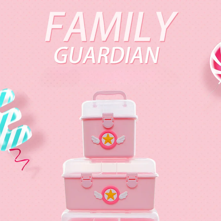 Милая Многослойная Бытовая Аптечка Для Детей Мультяшные Свежие Аксессуары Ящик