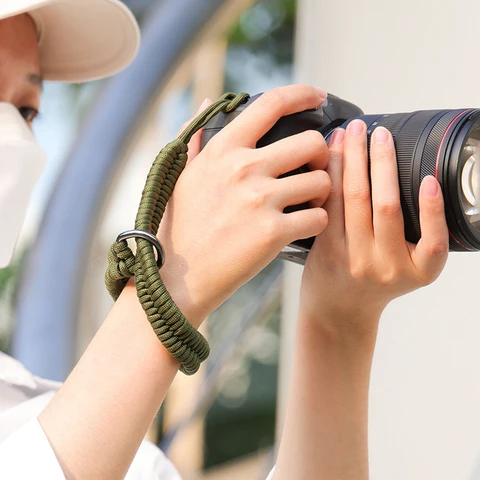 Плетеный ремешок ручной работы Ouick для камеры регулируемый ремешок с безопасным разъемом для Canon Nikon Sony Fuji Leica Olympus