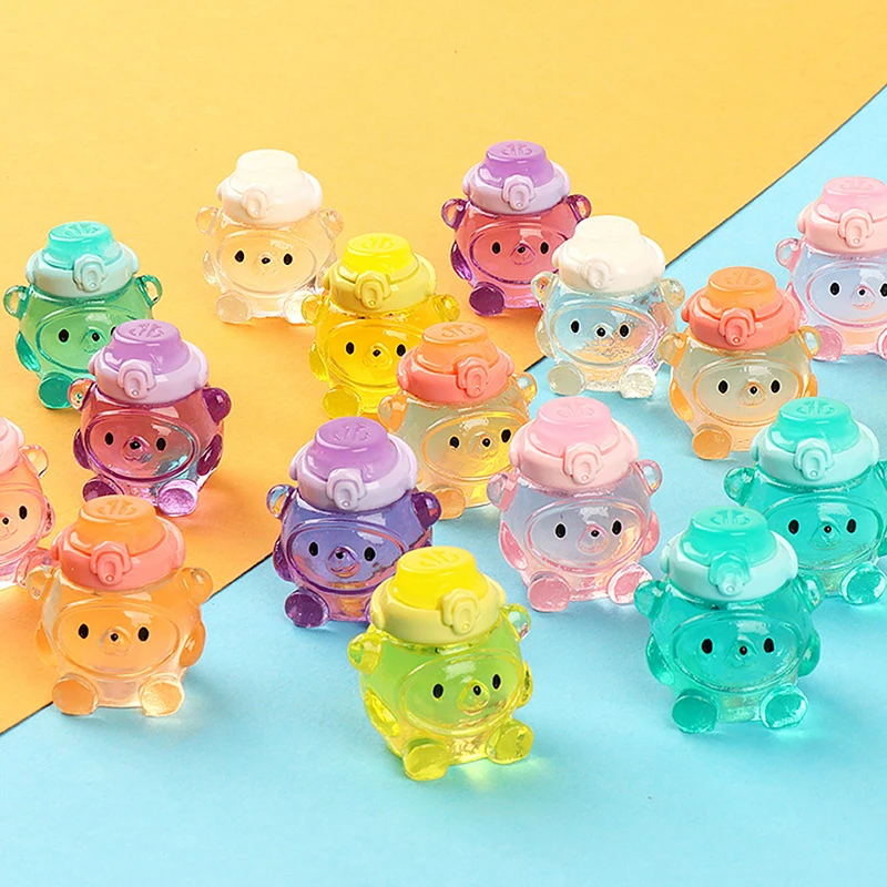 

Mini Simulation Bear Water Cup Small Bottle Cute Food Toys Convenience Store Toy Accessories DIY Phone Case Resins Decoration