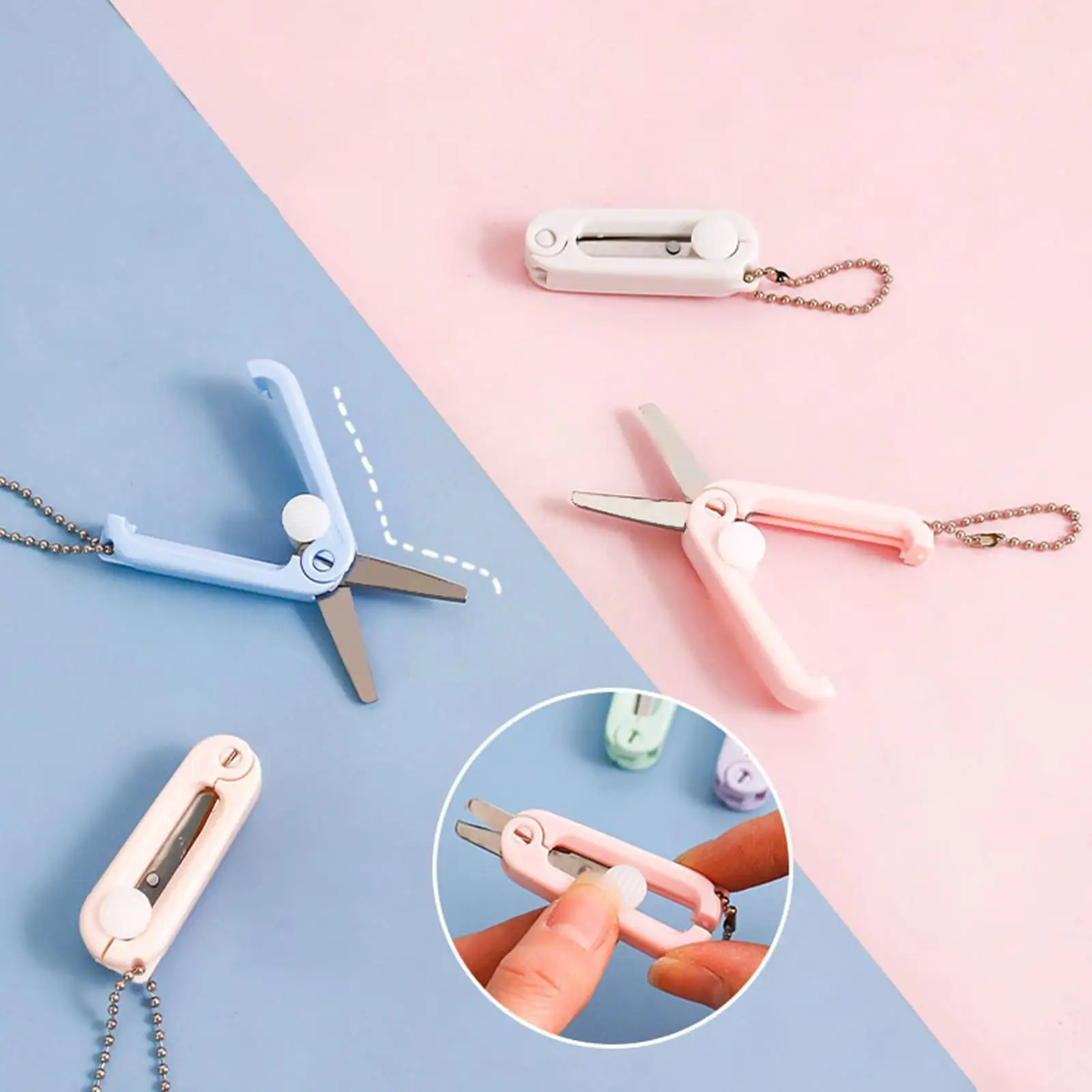 

Цветные детские складные ножницы Morandi, стальные студенческие канцелярские товары ручной работы, дорожный инструмент, детские карманные мал...