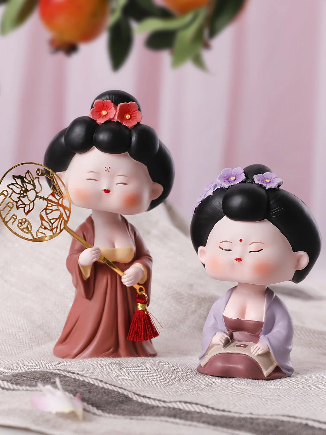 

female ornaments series antique doll creative Chinese style crafts small home decoration shaking head gift