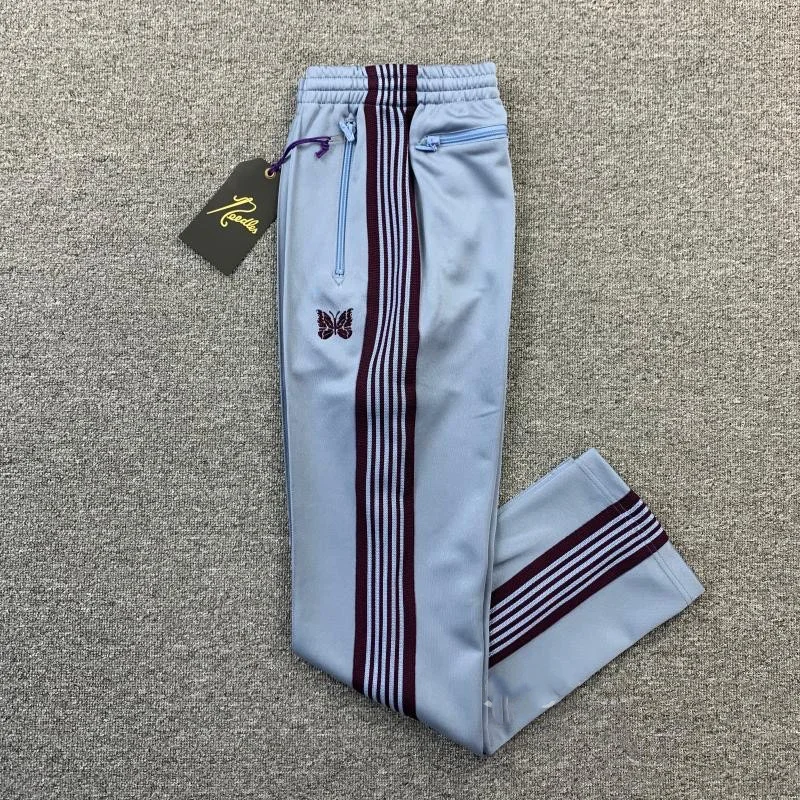 

Модные полосатые штаны в полоску с вышивкой бабочкой и иглами 1:1 2023ss, женские брюки AWGE, мужская одежда
