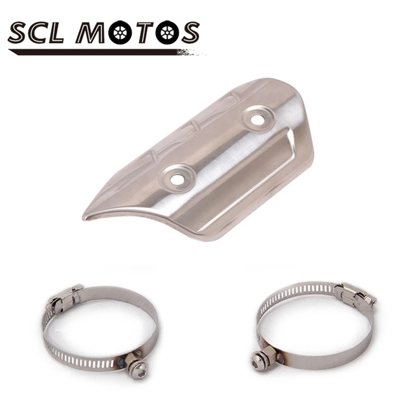 

SCL MOTOS Universal Motorcycle Muffler Exhaust Pipe Carbon Fiber Protector Heat Shield Cover Guard Heat Shield Anti-scalding