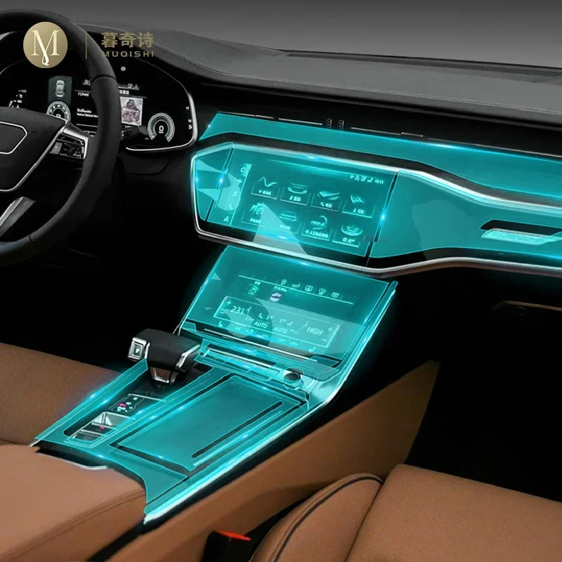 Для Audi S6 RS6 2019-2023 защитная пленка для салона автомобиля прозрачная самоклеящаяся