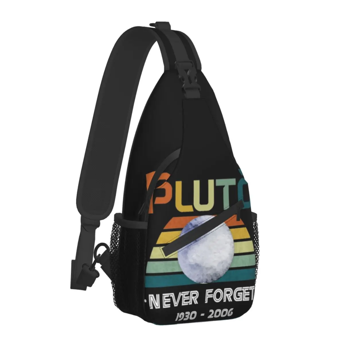 

Pluto Never Forget Shoulder Bags reminder memory galaxy Leisure Chest Bag Phone Sports Sling Bag Graphic Design Crossbody Bags