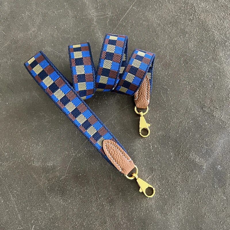 

1 дюйм, широкая сумка Kelly с плечевым ремнем, цветной тканый холщовый наплечный ремешок, Универсальная кожаная Диагональная Сумка, аксессуары...