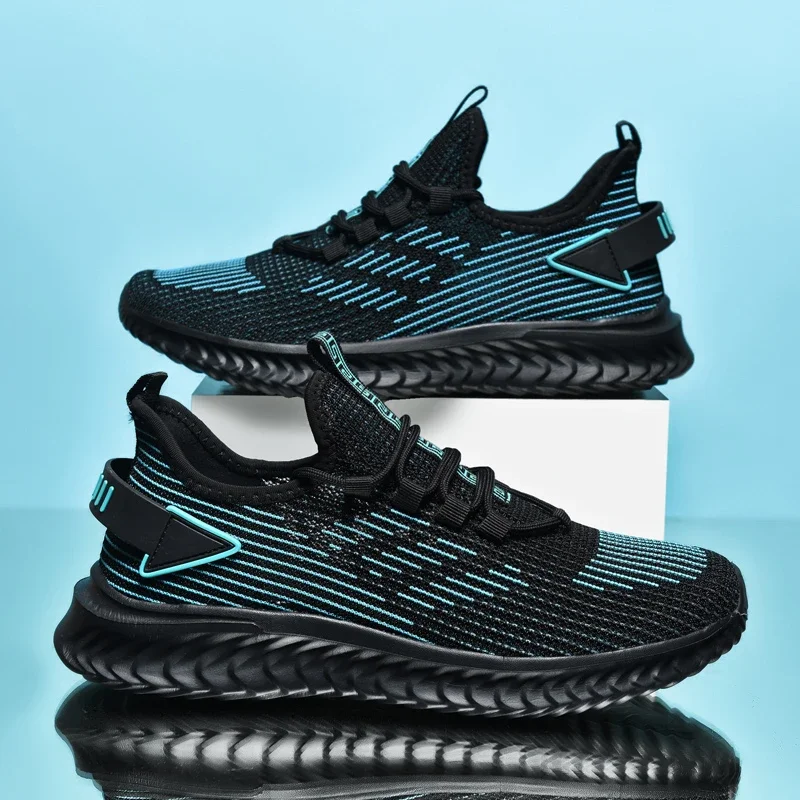 

Men Breathable Mesh Lightweight Sneakers Male Stretch Fabric Soft Comfortable Sport Shoes Adult Outdoor Climb Basketball Shoes