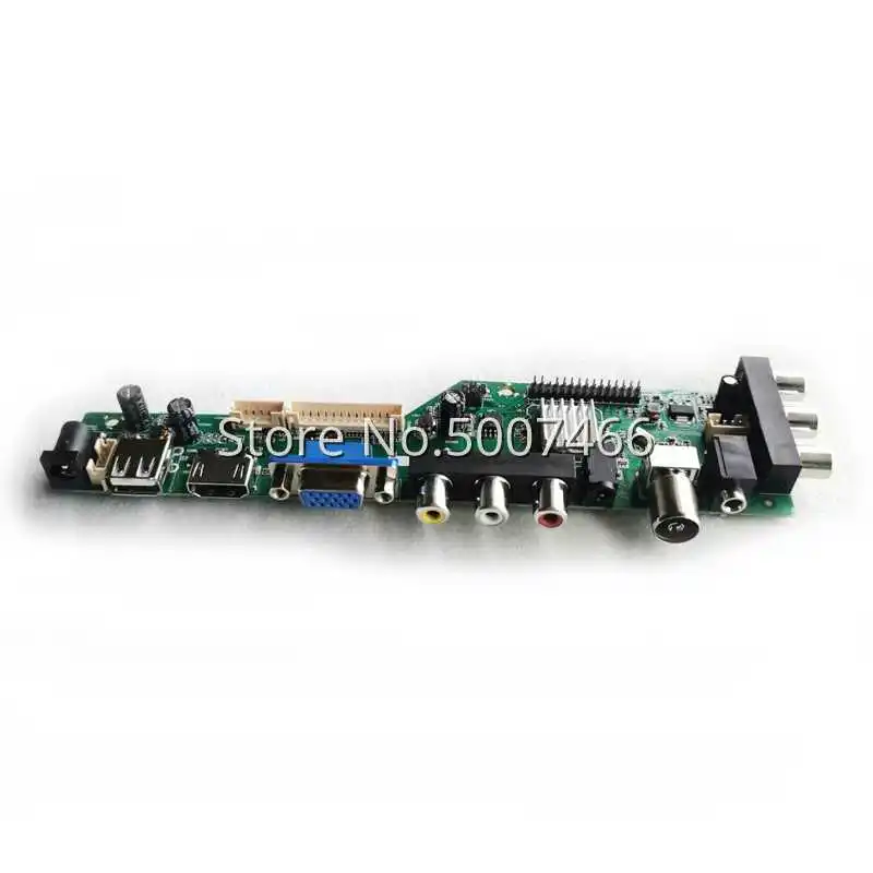 Для B140XW01 V6/V7/V8/V9/VB DVB Digital LVDS Pin VGA USB AV TV 3663 Universal 1366*768 панель ЖК-контроллер плата DIY