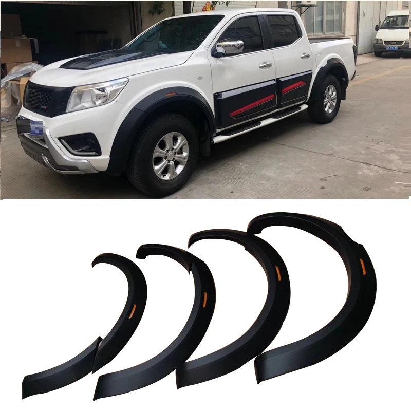 

EXTRA EXTERIOR AUTO PARTS FENDER FLARE RUNNING BOARD SIDE BAR FIT FOR NISSAN NAVARA NP300 4DOOR PICKUP CAR ACCESSORIES 2015+