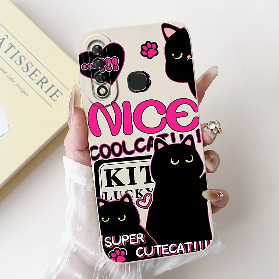 For Infinix S4 2019 Case X626 X626B X610B Cover Cute Panda Cartoon Shockproof Silicone Soft Cases Smart 3 Plus Funda