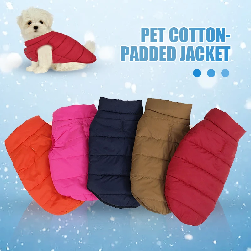 

Теплое пальто, жилет, хлопковое пальто на подкладке для домашних животных, жилет, теплая куртка для собак для холодной погоды, искусственная...