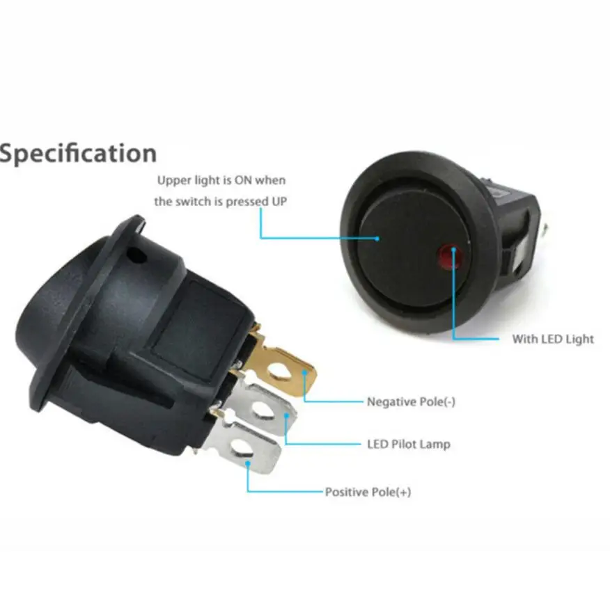 1 шт. 20A 12 В 220 клавишный выключатель стандартная точка для автомобиля лодки
