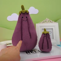 vegetable plant shape mini plush doll eggplant pillow cute pendant childrens play house toys small gifts for children kids toys