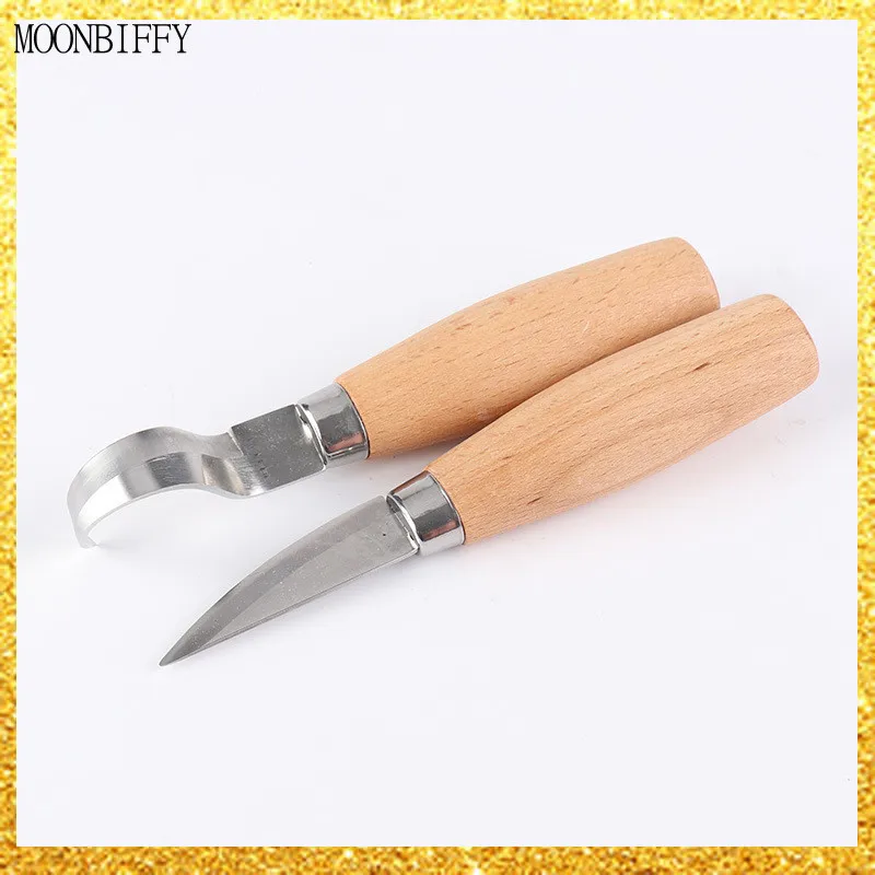 

DIY Hook Knife Carving Tools Ergonomic Woodworking Spoon Durable Crooked Beginners Sculptural Stainless Steel Professional