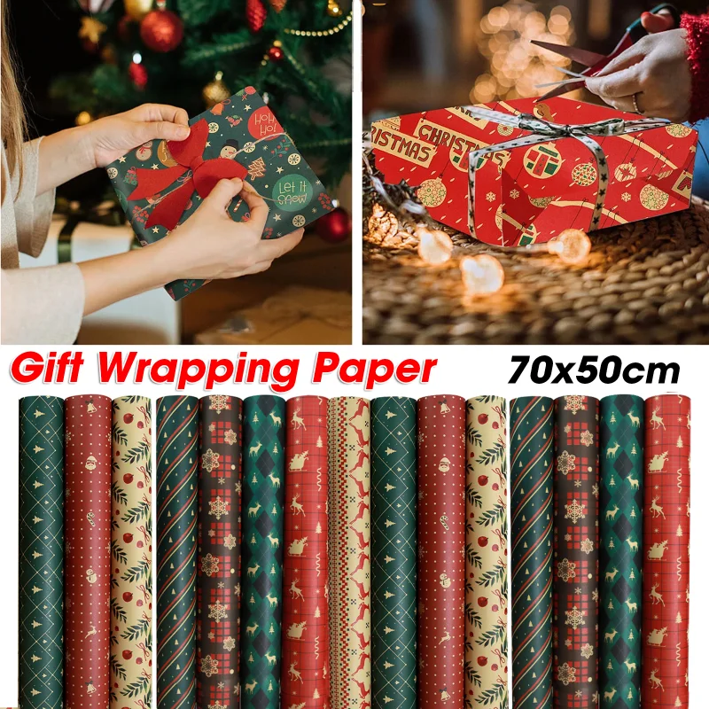 Diy Packing Paper Wedding Green Decoration Gift Wrapping Paper Multi Color Christmas Supplies