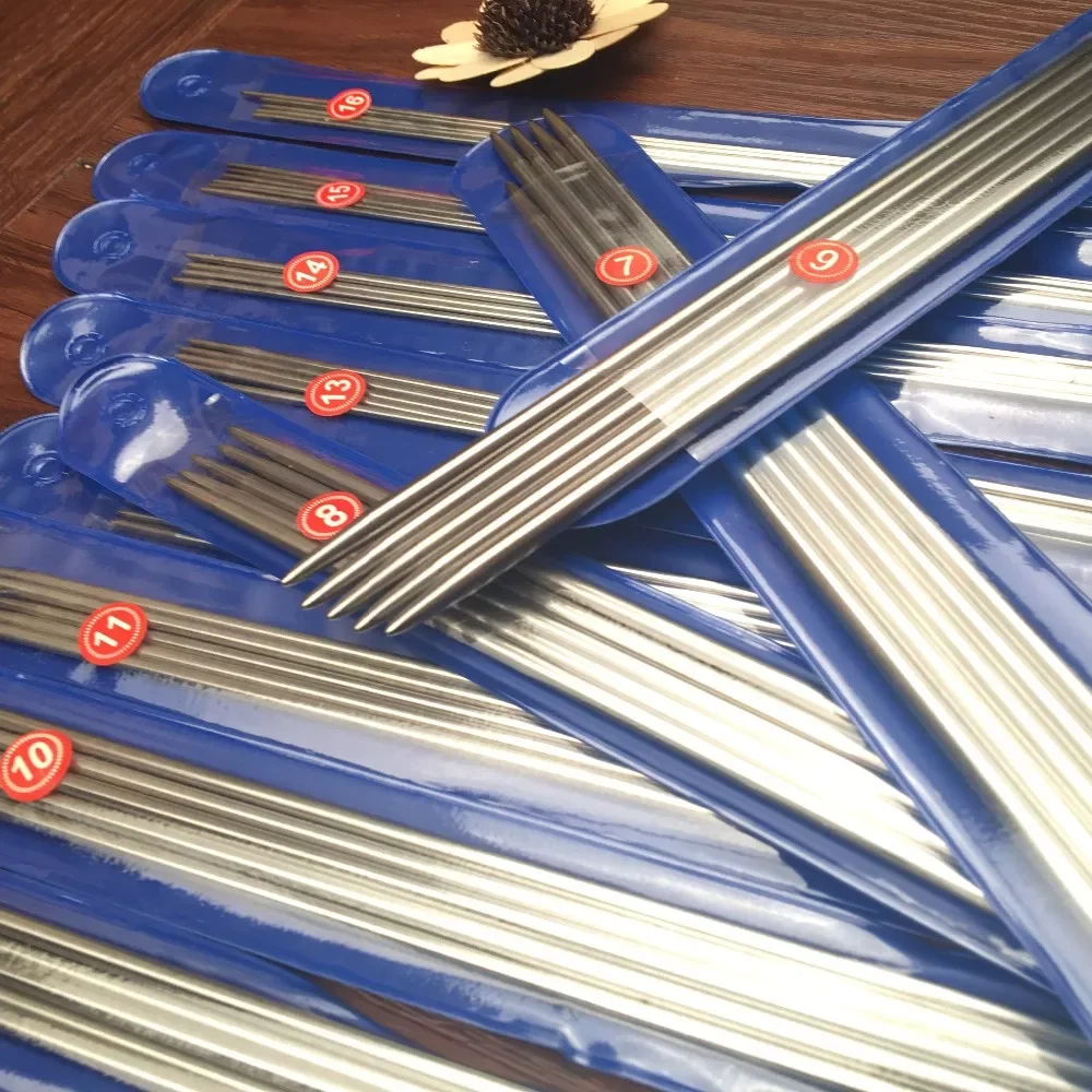 

Free Shipping 2000pcs 25cm/35cm stainless steel Straight knitting needles bag crochet hooks knitting needles set bag