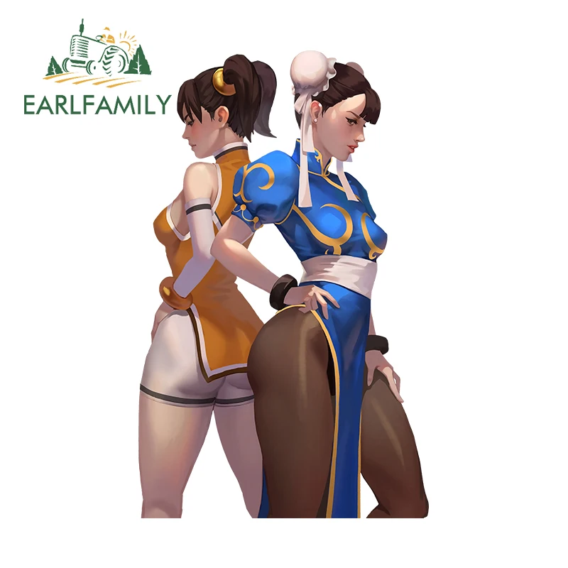 EARLFAMILY 13 см x 8 1 забавная художественная Автомобильная наклейка Chun-Li креативная