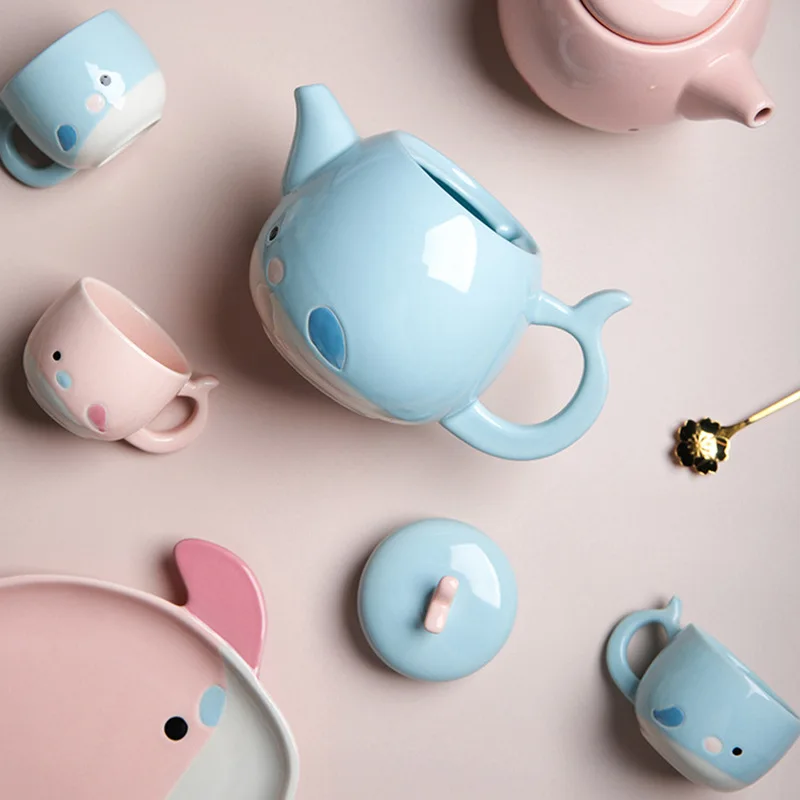 Чайный горшок чайный набор милая Ручная работа в виде животных Цветная