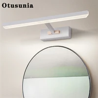 led mirror lamp modern aluminum acrylic ip20 antirust adjustable orientation mirror light for living room study bathroom bedroom