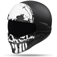 motorcycle helmet open face motorcycle 34 half helmet retro dot capacete moto black helmet for atv off road bike scooter utv