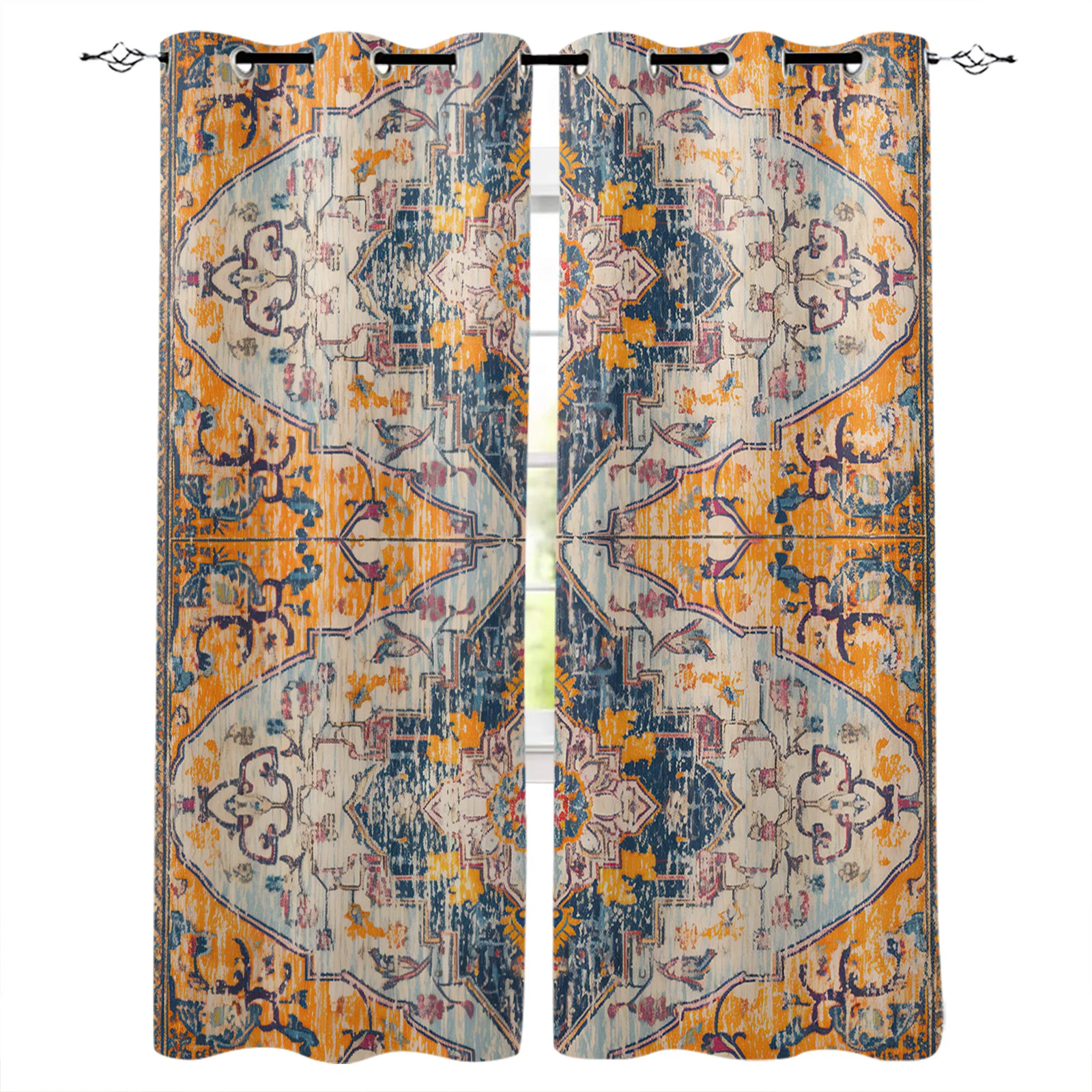 Ретро-фотообои средневековые оконные занавески для гостиной кухни