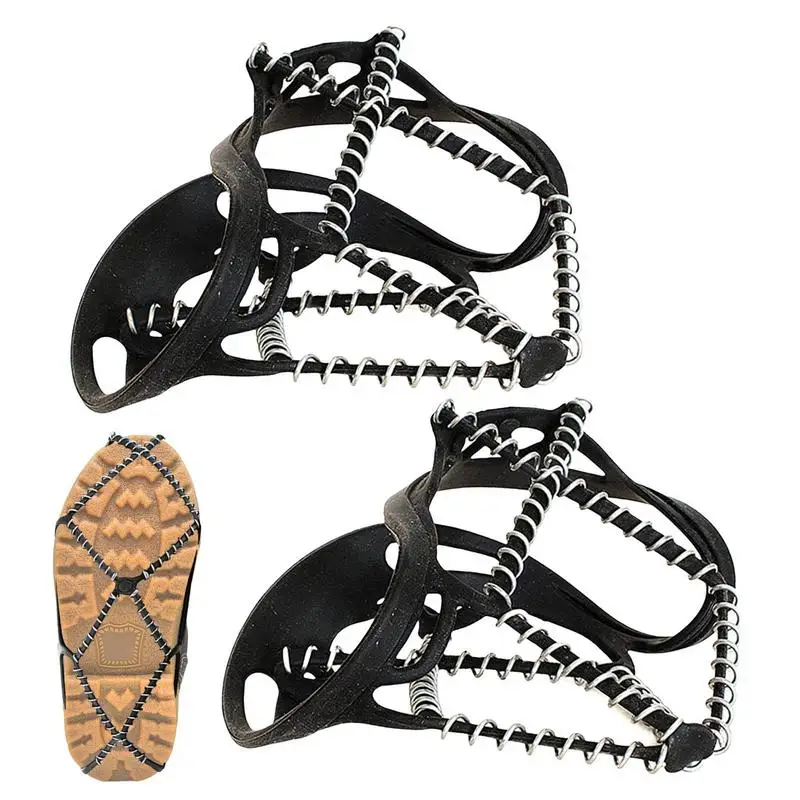 

Снегоступы для обуви, Нескользящие альпинистские скобы, металлические зубья, уличные зимние захваты для льда, захват для снега, походные за...