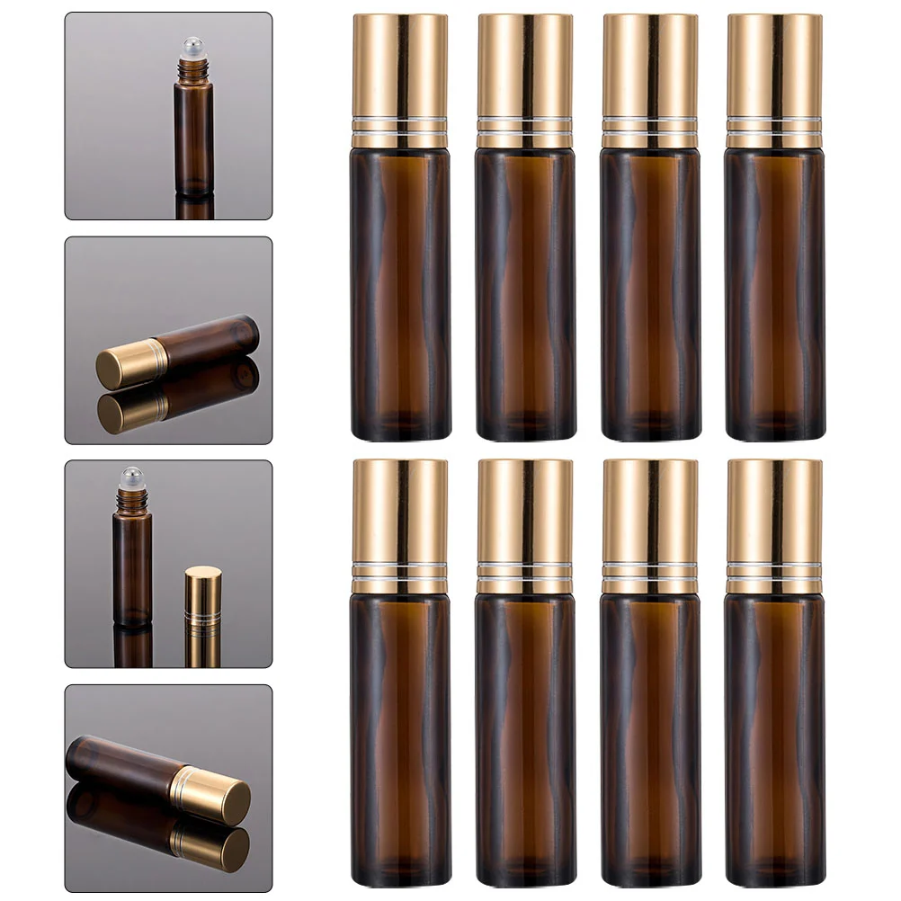

10PCS Small Roll-on Essential Oil Bottle Glass Roll-on Bottle for Shop Travel Home
