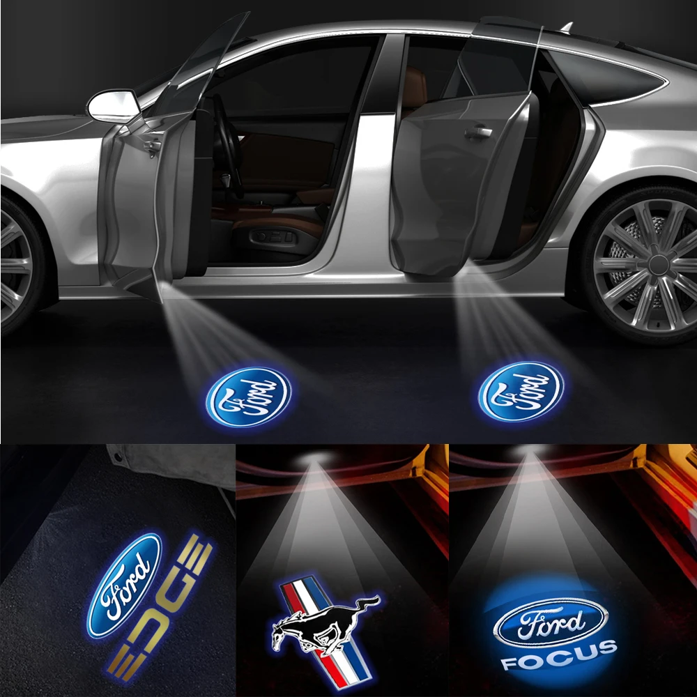 2/4 шт. светодиодный проектор двери автомобиля приветственные огни лампа для Ford