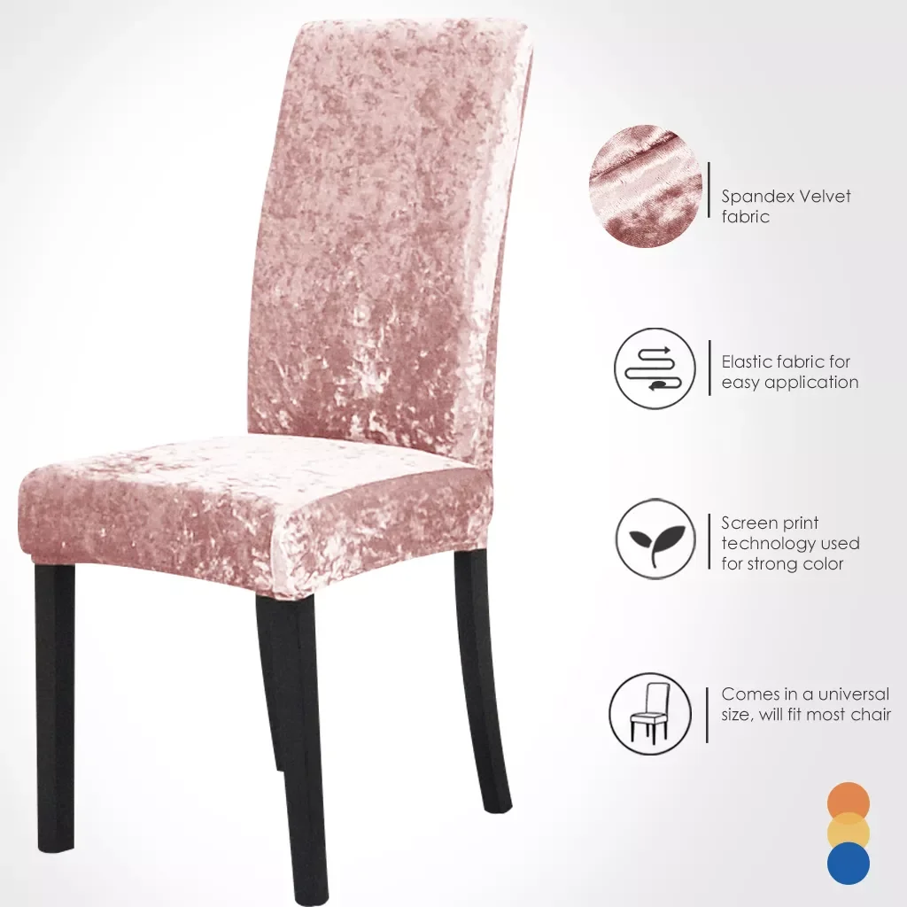 

NEW Covers Velvet Spandex Solid Color Chair Coverfor Hotel Banquet Wedding Universal Size sillas de comedor
