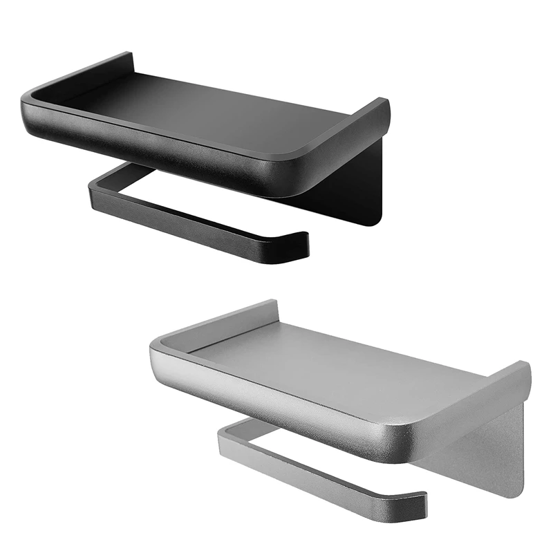 

Держатель для бумаги Toliet с полкой для телефона для ванной комнаты, настенный диспенсер для туалетных рулонов с полкой