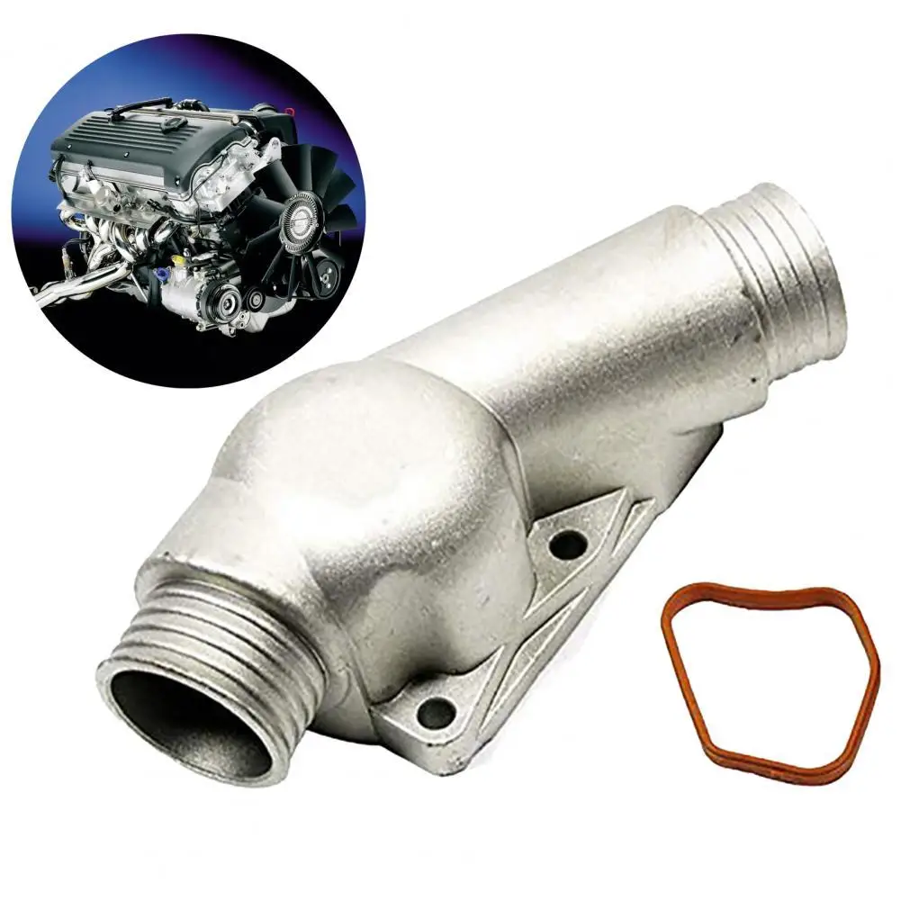 

Aluminum Premium Thermostat Housing Waterpipe Coolant Outlet 11531722531 with Gasket Car Thermostat Housing Anti-rust