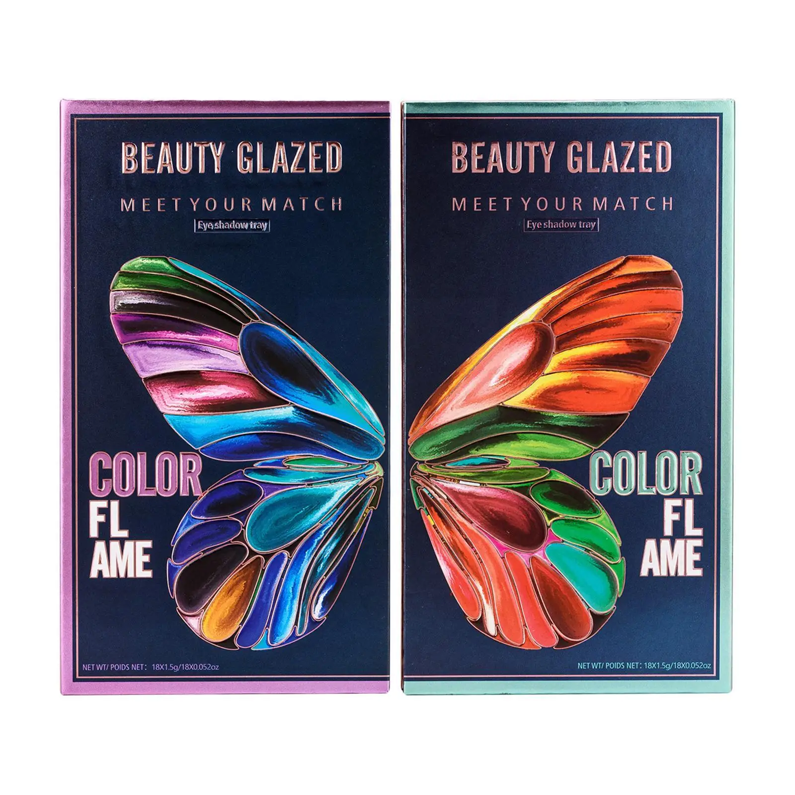 

18 Color Butterfly Highly Eyeshadow Palette Women Beauty Flame Make Up Palette Matte Glazed Shadow Glitter Long Lasting Eye D4K2