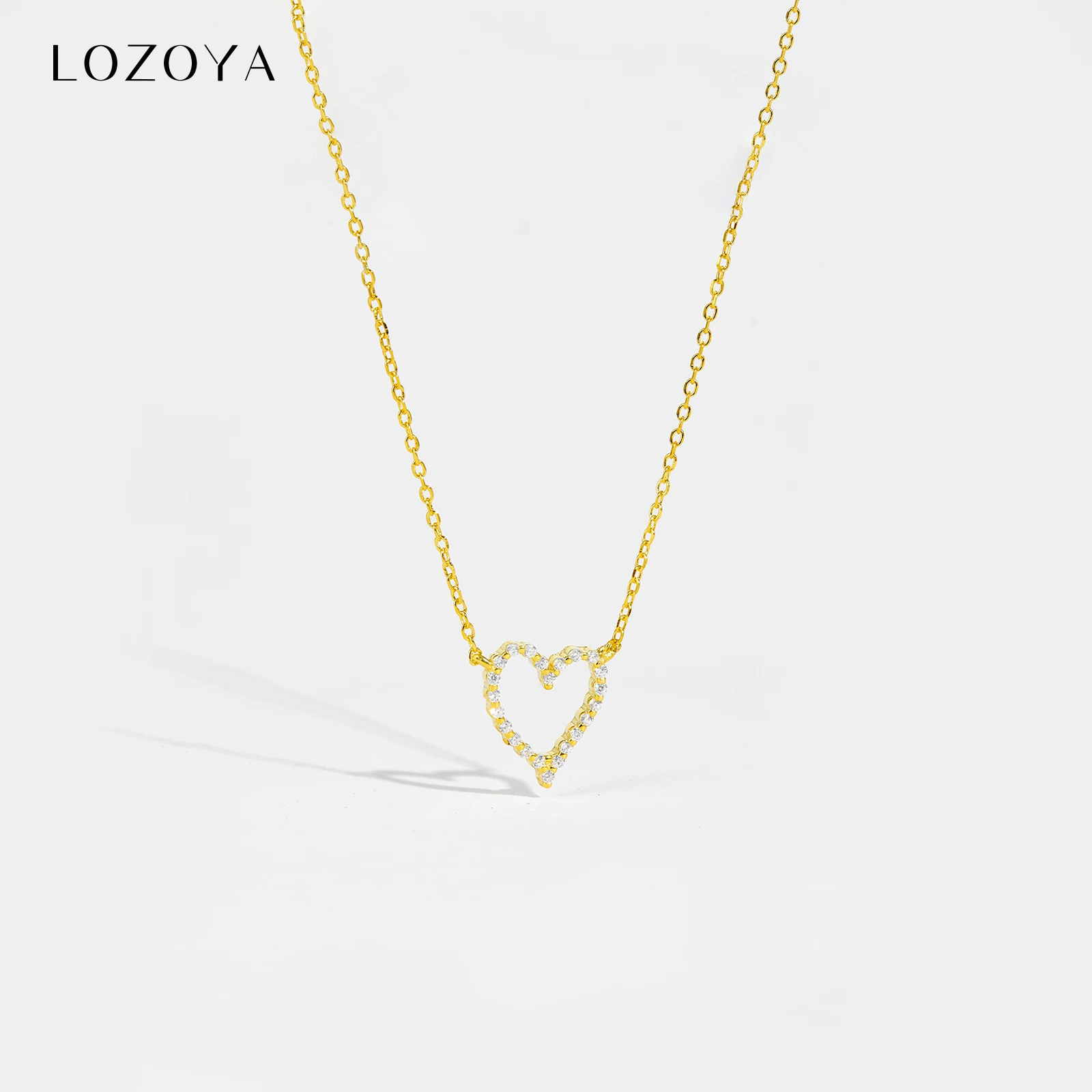 Цепочка LOZOYA Женская длинная из серебра 925 пробы с круглым кубическим цирконием и