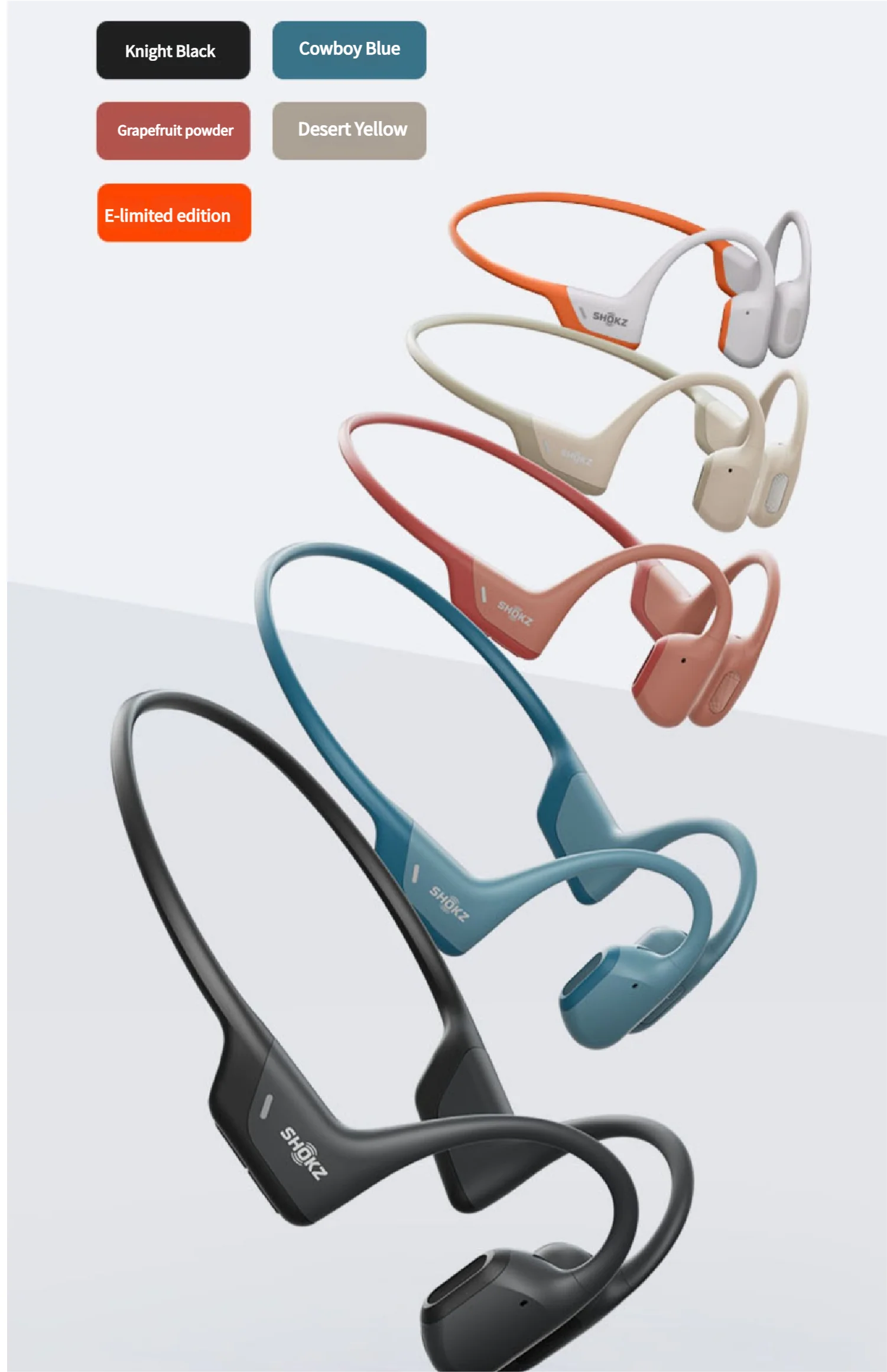 Беспроводные спортивные Bluetooth-наушники SHOKZ Openrun pro с открытым ухом