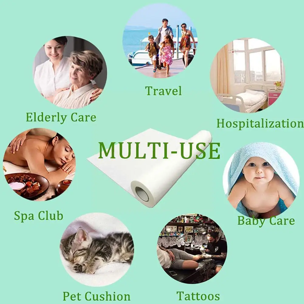 

50sheets/roll Disposable Bed Sheets Bedroom Massage Salon Supply Tattoo Sheet Bea Spa Sheets B2z4 Table Fabric Non-woven Ma N4v6